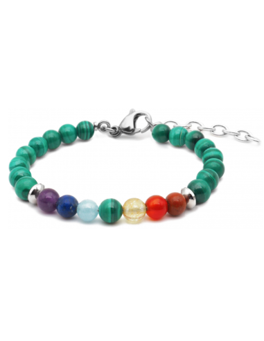 Bracelet STILIVITA en acier - 7 CHAKRAS - chakra du coeur