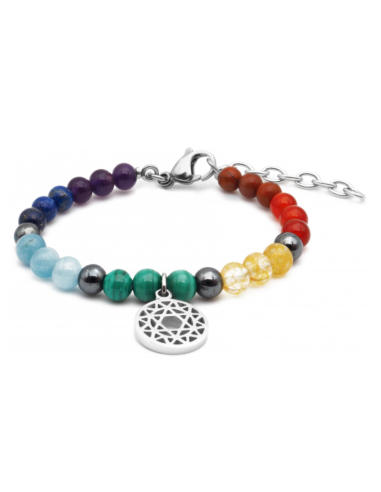 Bracelet STILIVITA en acier - 7 CHAKRAS -"HARMONIE DES 7"