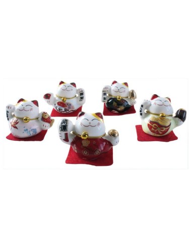 Chat Maneki Neko en porcelaine au choix