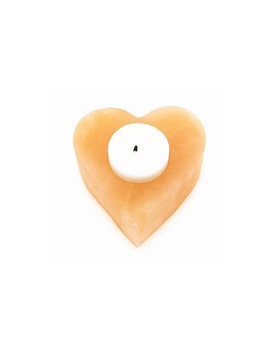 SELENITE BOUGEOIR COEUR